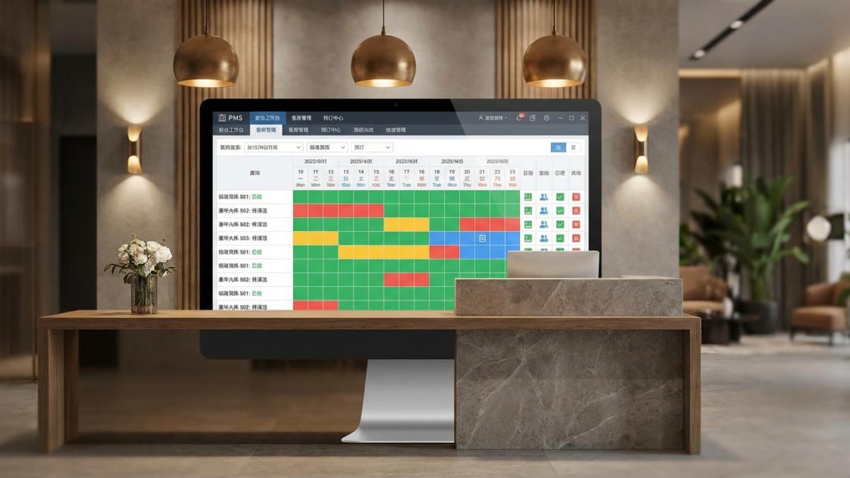 酒店订房系统房态日历与前台管理