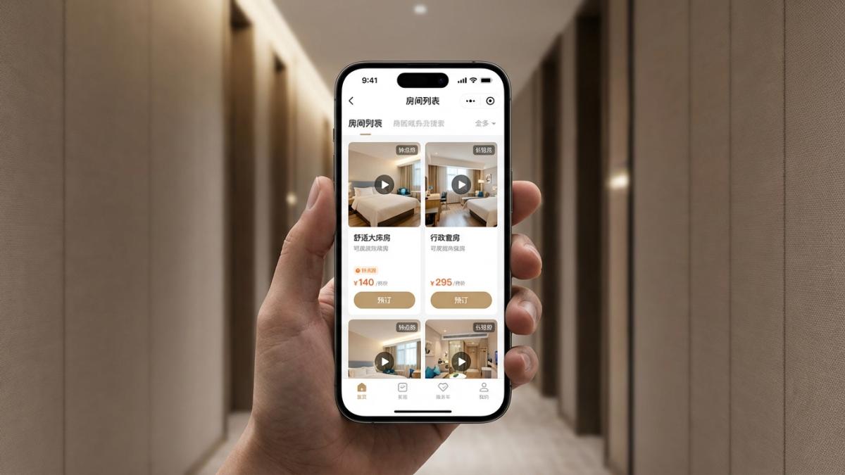 酒店预订小程序钟点房与长租房展示