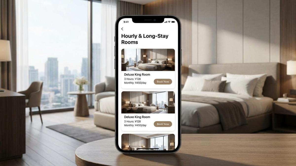 云乐住钟点房与长租房设置示意