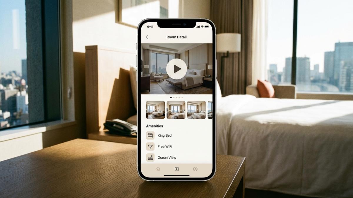 酒店预订小程序房型视频与设施展示