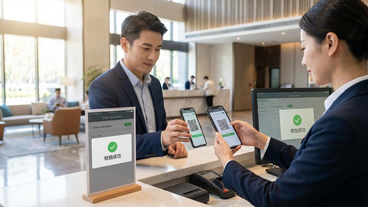 云乐住核销码与前台核销示意