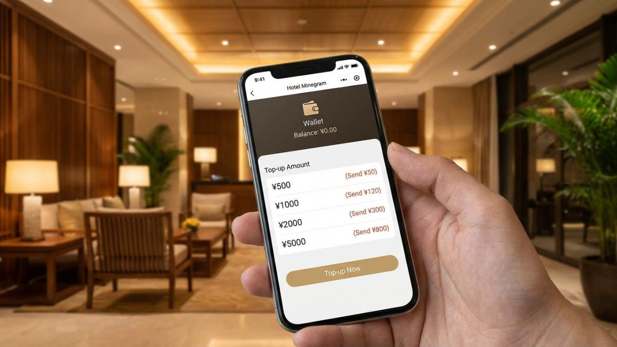 酒店预定小程序余额充值与赠送