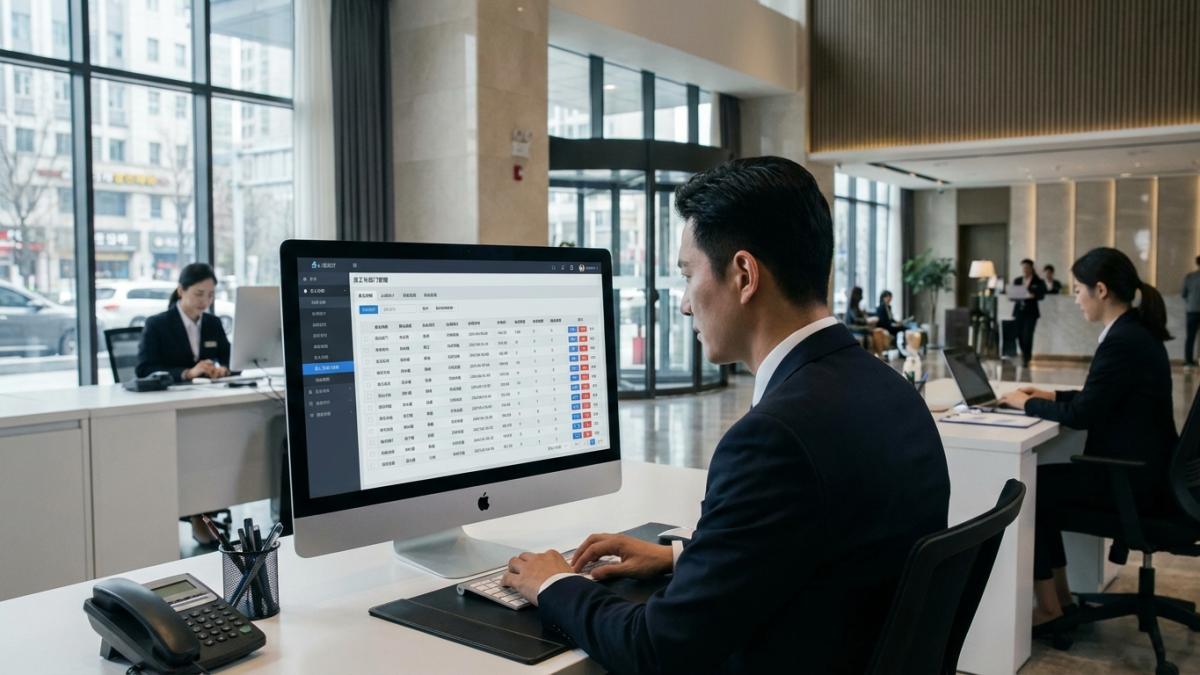 云乐住员工与部门管理示意