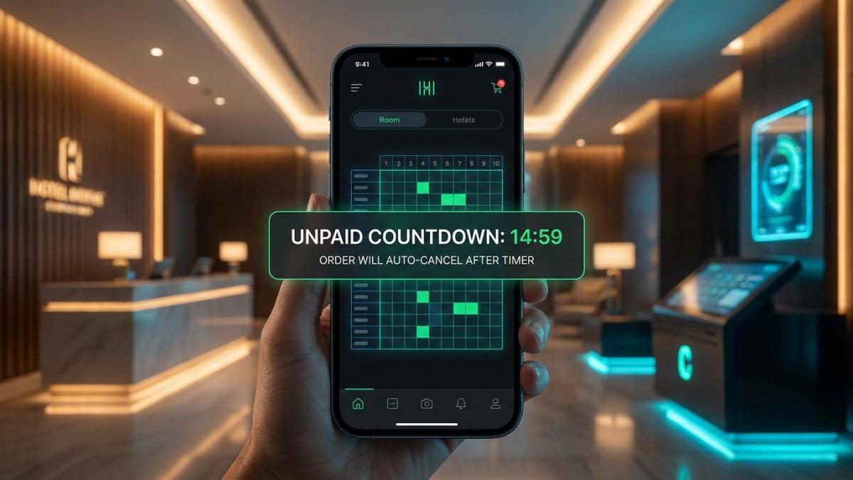 酒店预定小程序未支付倒计时与自动取消提示