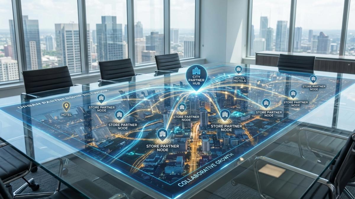 云乐住城市合伙人与门店合伙人示意