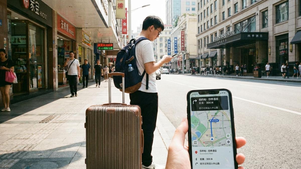 手机地图导航到酒店路线与到店指引