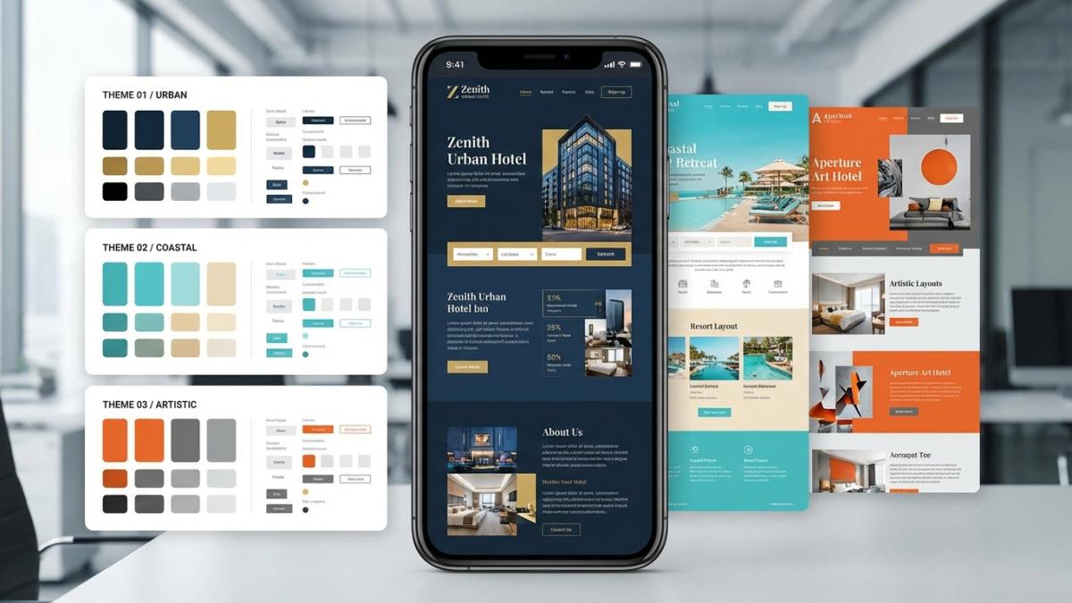 多商户酒店平台小程序主题色与模板切换