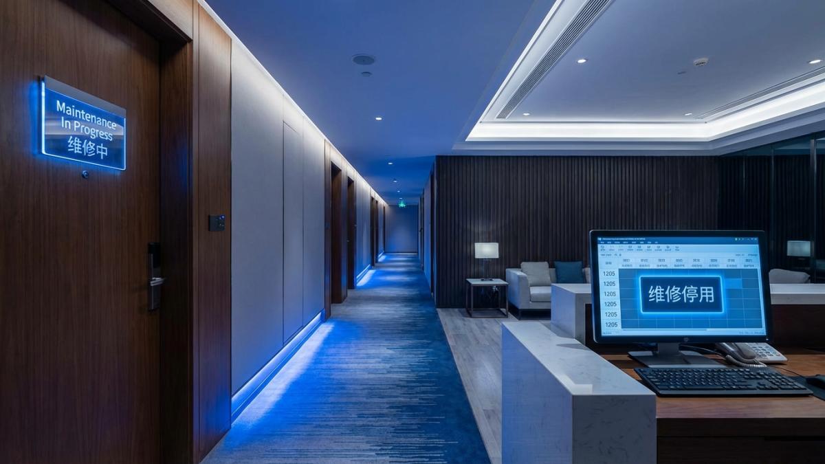 房态日历标记维修停用与房间保留