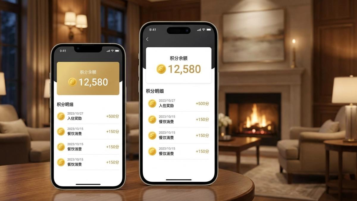 酒店会员中心积分明细与有效期提示