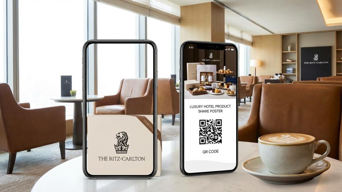 酒店小程序商品海报与二维码分享