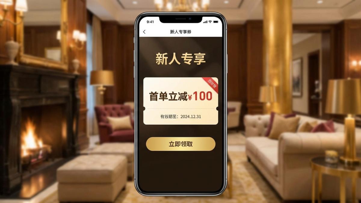 酒店小程序房型升级券与前台惊喜服务