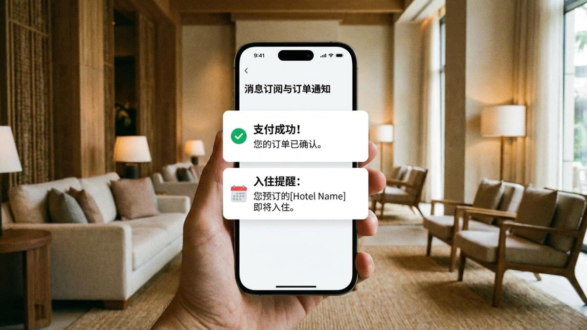 云乐住消息订阅与模板通知示意